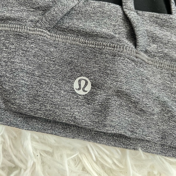Lululemon Energy Bra *Long Line Heathered Black - Size 8 - Picture 6 of 8